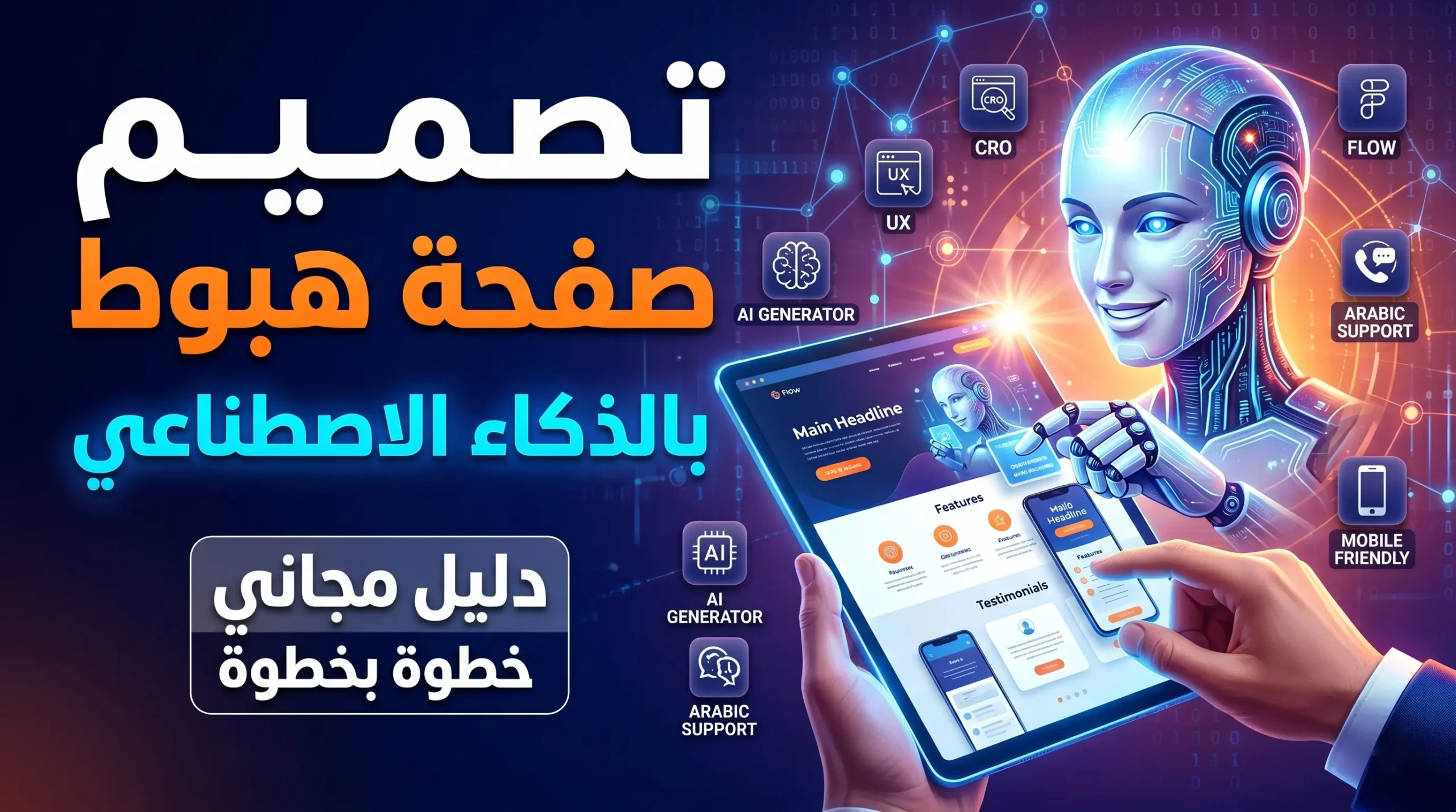 تصميم صفحة هبوط بالذكاء الاصطناعي باحترافية مجانا خطوة بخطوة